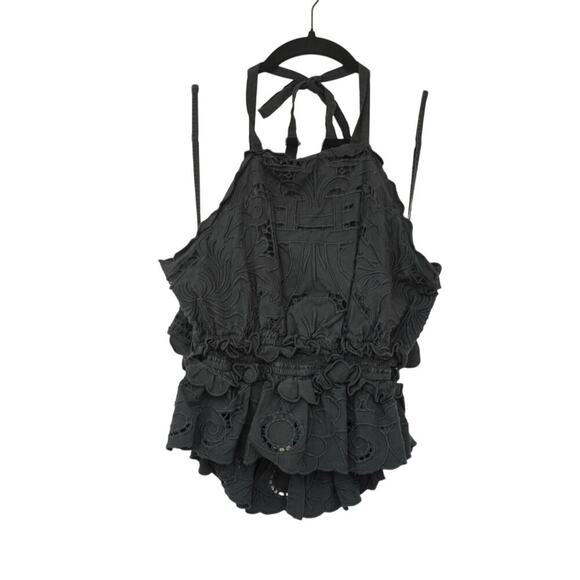 Sea New York Black Blaire Eyelet Top Sz XL - Picture 6 of 8